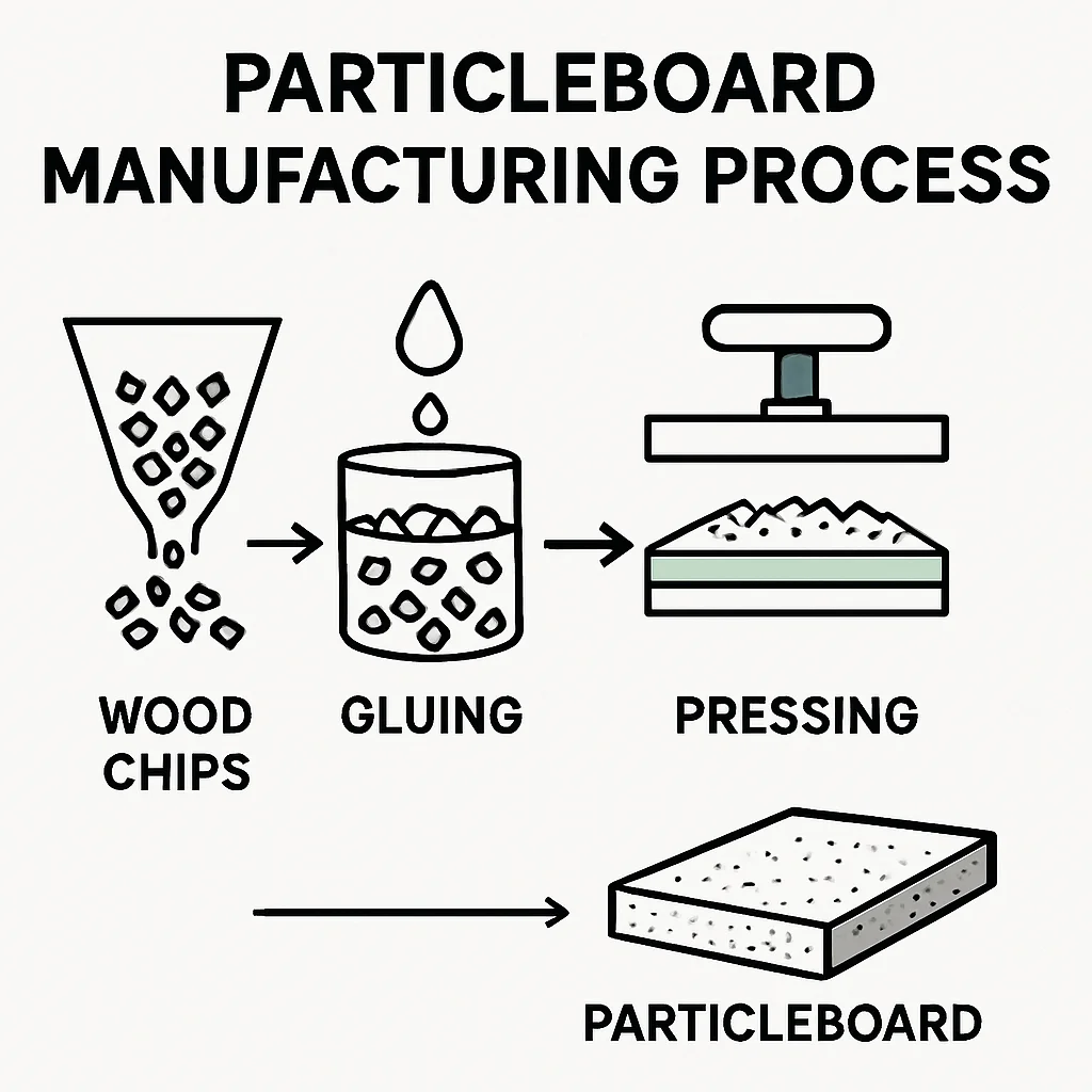 Pappedeckel particle board manufacturing process 