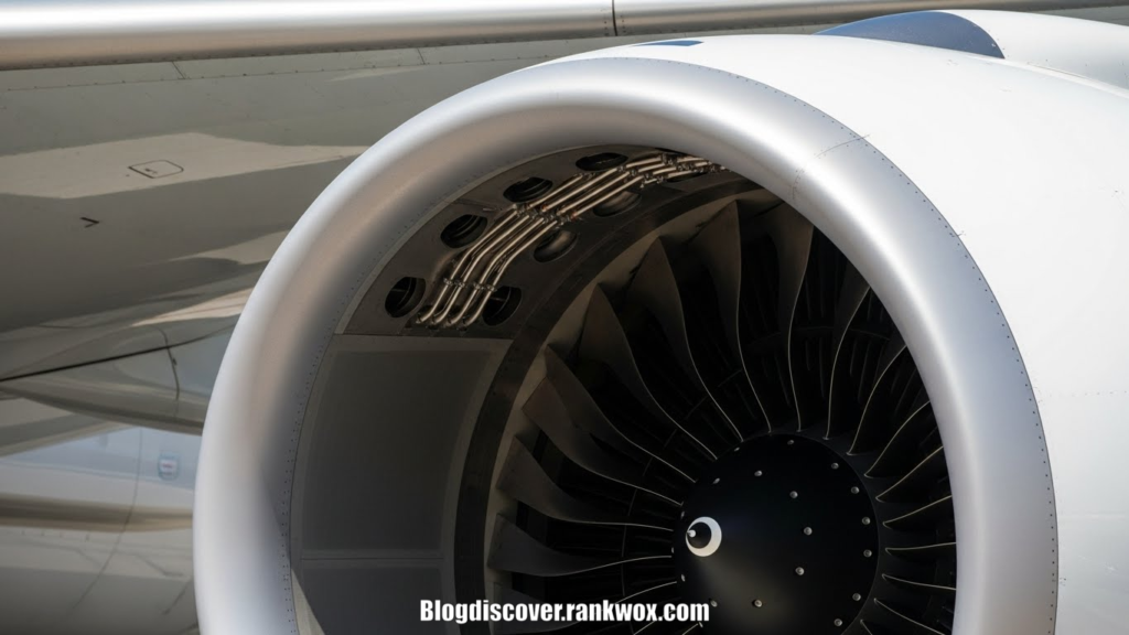 Close up of a modern jet engine on an Airbus A350 with visible anti ice system components technical aviation photography clean industrial look daylight sharp focus 1